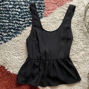 Black tank blouse from Urban Outfitters online never worn